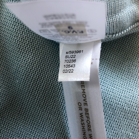 Ann Taylor Black Label V-neck Poncho.  Light Blue.  Size XS/S - Picture 9 of 10